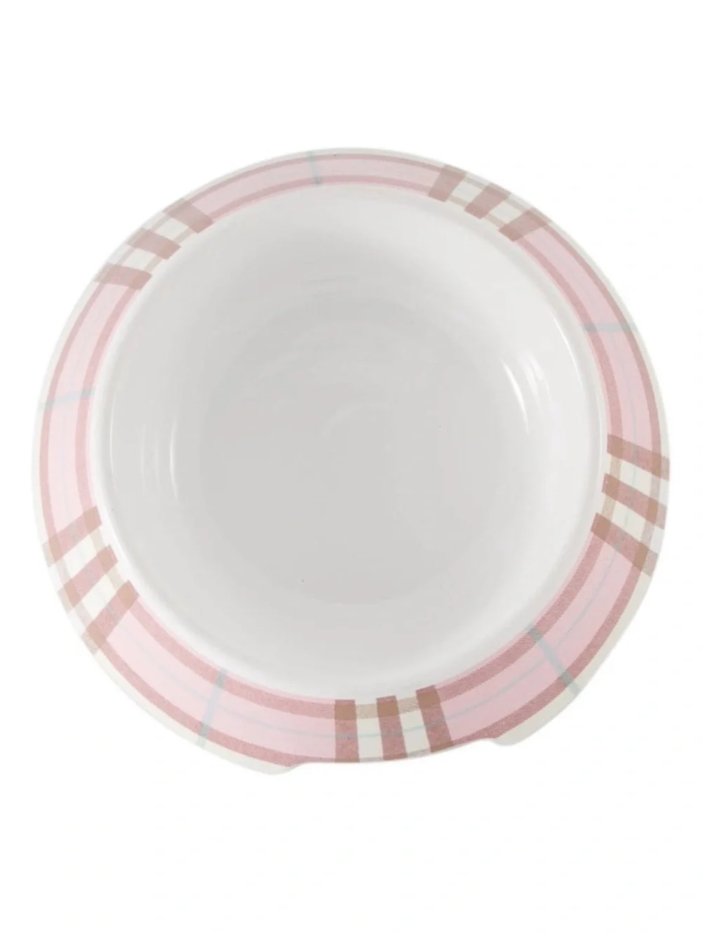 Burberry London Chic Pink Plaid Dog Bowl